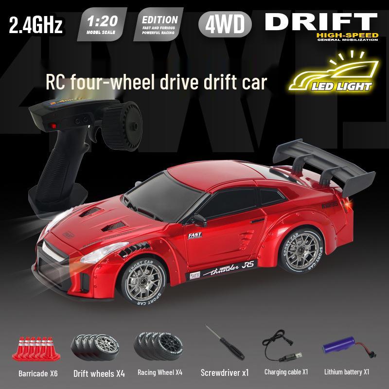 Mașină RC Drift: Model cu telecomandă de mare viteză, cu viteză variabilă, 4x4, reîncărcabil pentru copii