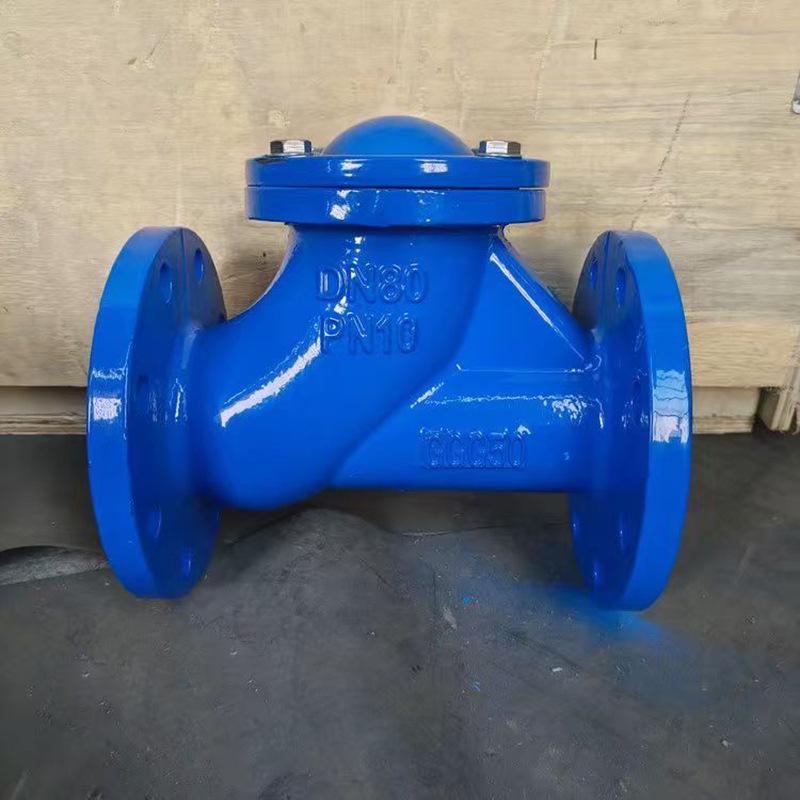 Ductile Iron Flanged Ball Sewage Check Valve - Grooved One-Way Pipeline Valve