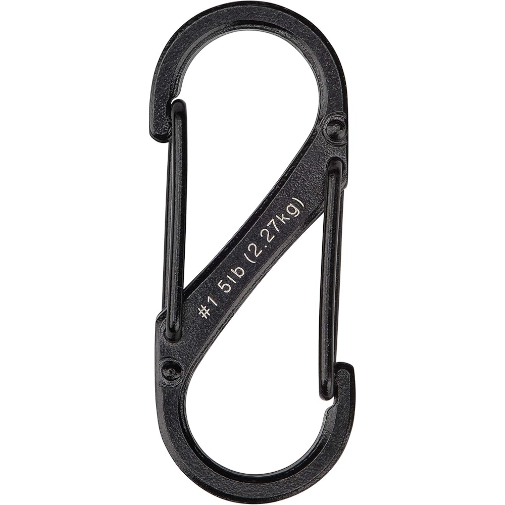 Nite Ize S-Biner Stainless Steel #1X2 Pair Black Titanium Multi-Use Carabiner Clips