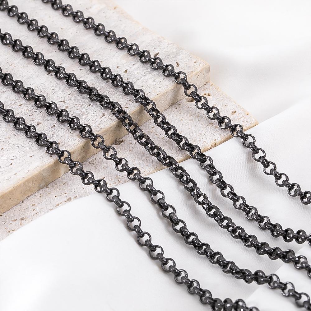 1 Meter 2 Meter Geprägte O-Form Halskettenketten Kupferarmband Kabelglied Großhandel Offene Ringketten für DIY Schmuckherstellung Zubehör