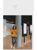 2023 Autumn Korean Women's Loose Casual Long-Sleeve Solid Color T-Shirt Sweater Trend