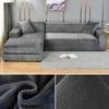 Velvet Sofa Cover Thick Elastic 1/2/3/4 Seater Sofa Cover for Living Room Velvet Plush L Shaped Corner Sofa  Couch Cover