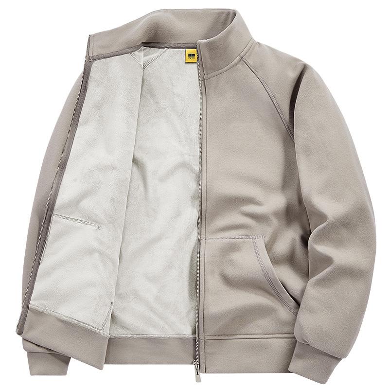 

Немецкая флисовая толстовка Мужская флисовая куртка Мужской свободный кардиган Повседневная куртка со стойкой воротником Флис XXXXXL