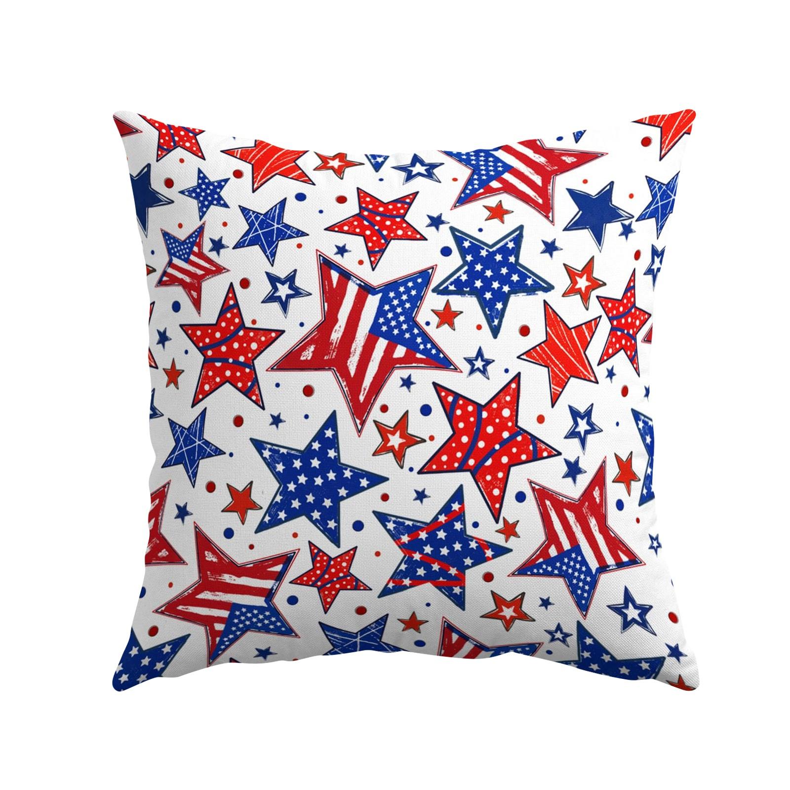 

Independence Day Flag English Pillowcase Living Room Bedroom European And American Linen Throw Pillow One Size