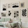 Abstract Lines Face Flower Leaves Wall Art Canvas Painting Black Gray Posters And Prints Pictures For Hotel Bar Room Home Decor