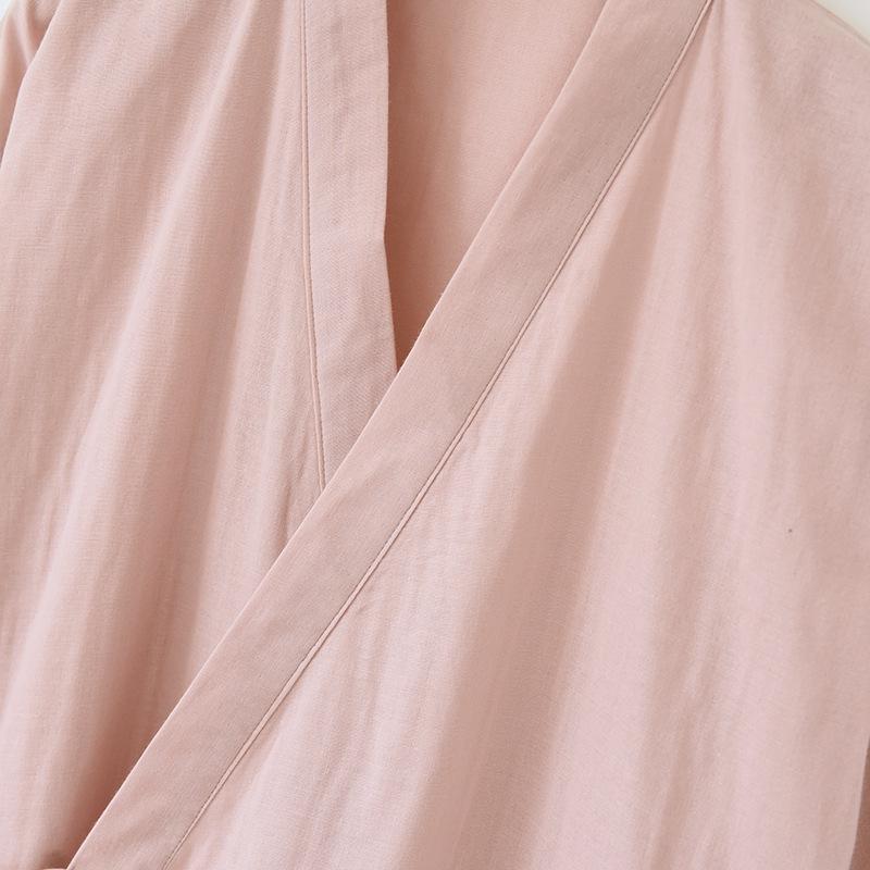 Japonská dámská bavlněná gázová kimono pyžamová souprava - Letní volný župan pro páry