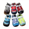4Pcs/Set Reflective Dog Walking Boots Adjustable Strap Dog Shoes  for Medium Large Dogs