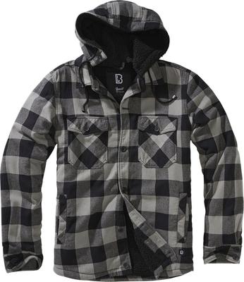 Brandit Lumberjacket Winter Jacket with Hood Black Charcoal