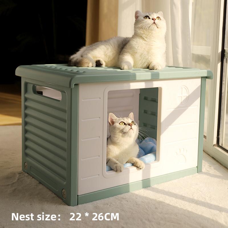 HOOPET Cat Litter Cat House Cottage Summer Outdoor Rainproof Dog Kennel Cat House Stray Cat Outdoor Nests