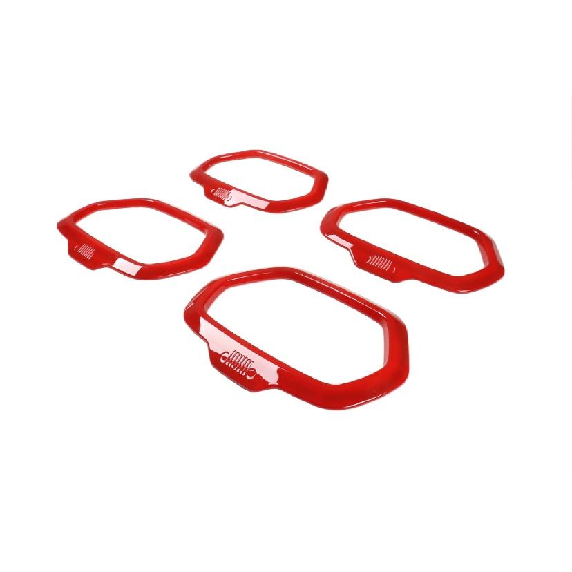 Car Door Audio Speaker Decoration Cover Ring Frame Trim Stickers for Jeep Renegade 2016-2022 Auto Interior Mouldings