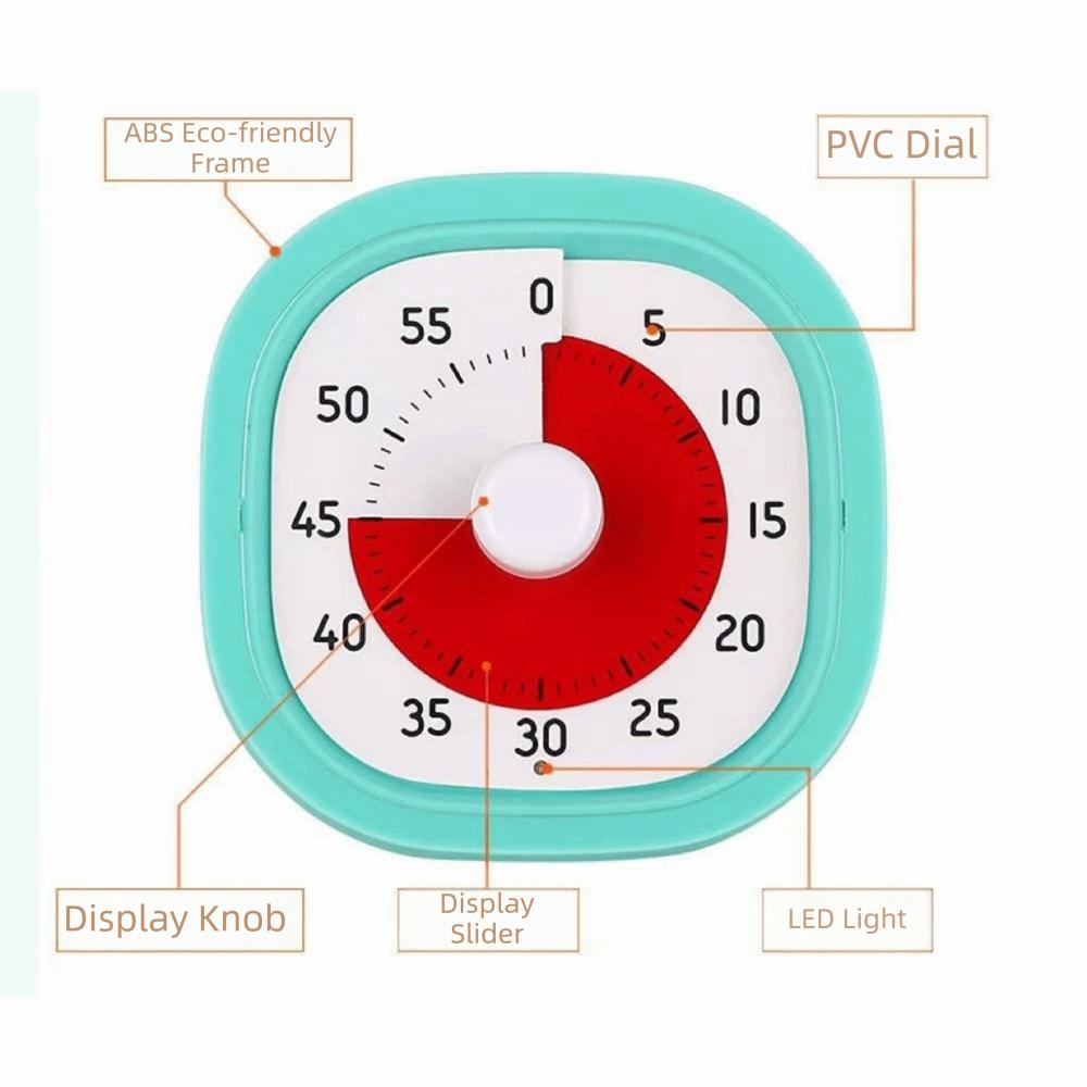 60-Minute Kitchen Countdown Reminder Time Management Alarm Clock Visual  Timer  for Kitchen Cooking