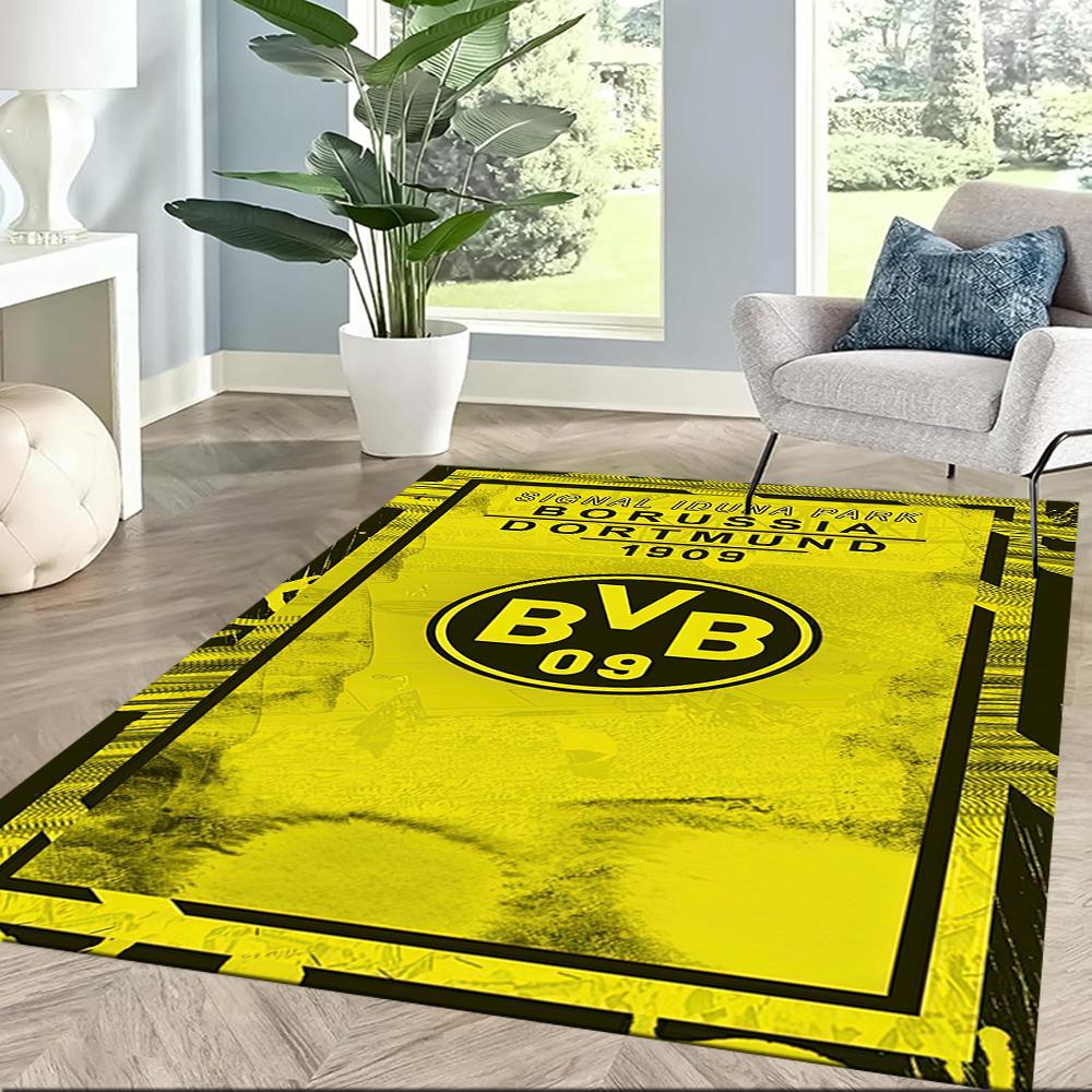 Borussia Dortmund Floor Mat Design For Foyer Outdoor Study Room Playrooms Antislip Carpet Anime Office Decor Wedding Party Gift