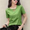 Summer Plus Size Women's Short Sleeve T-Shirt with  V-Neck  Comfortable and Soft Tops