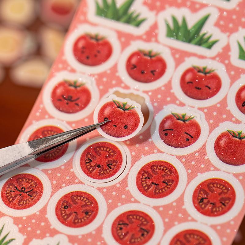60mm*2m Cartoon food patterns Japanese Stationery stikcers PET Tape For Scrapbooking Planner Journaling Supplies Masking Tape
