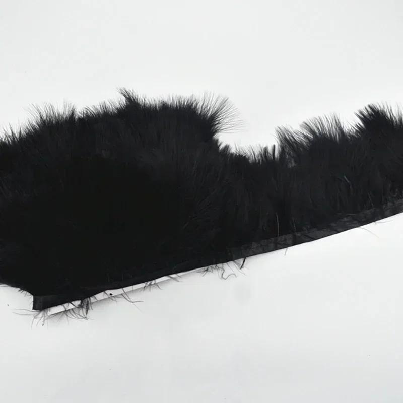 1Meter Marabou Feathers Tassel Fringe Trim Turkey Feather Tape Ribbon Clothes Sewing DIY Clothing Accessories Wedding Decoration