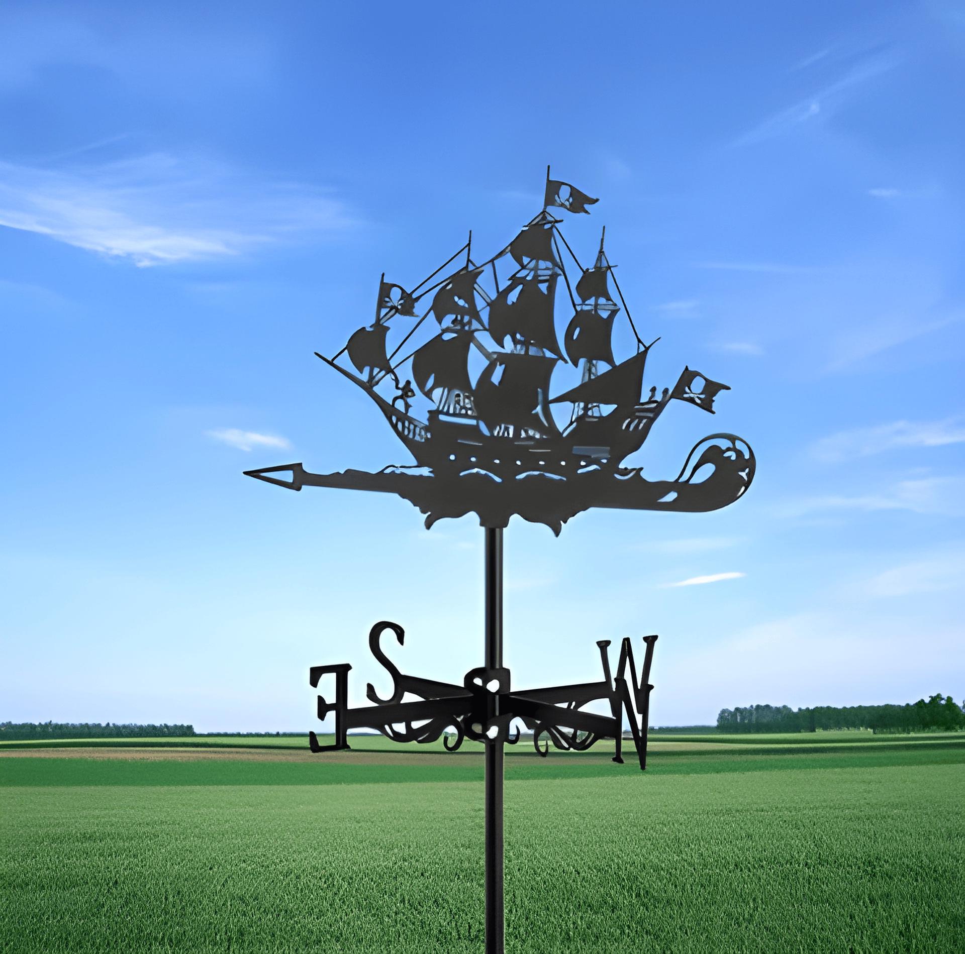 

Декоративний чавунний флюгер - зовнішня металева прикраса даху