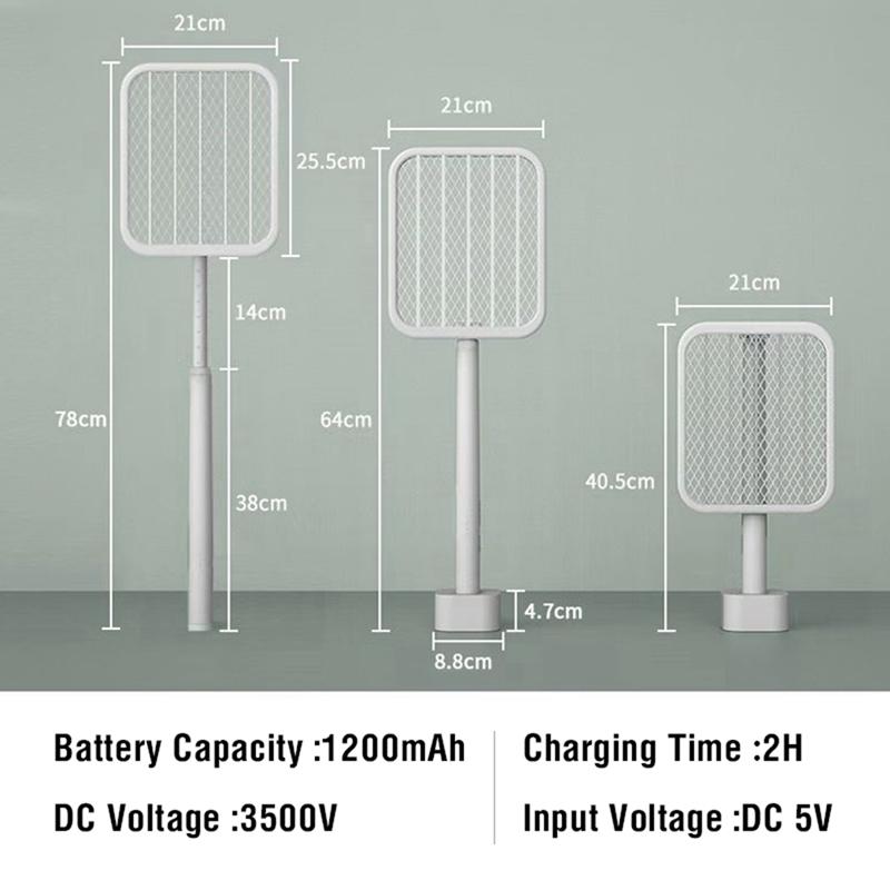 A99G-Folding Electric Mosquito Swatter Can Repel Mosquitoes And Fly Swatter Lithium Retractable Battery USB Charging Base