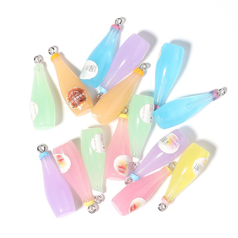 10 Stück Acryl-Getränkebecher Mini-Anhänger Für Basteln Handy-Kette Schlüsselanhänger Herstellung Dekorative Accessoires DIY Süße Schmuckzubehör