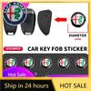 Pegatinas para Coche Para Alfa Romeo 2/5/10 Piezas 14mm Metal de Aluminio Pegatinas de Emblema para Llave de Coche Para Alfa Romeo 159 147 156 166 Giulietta Giul