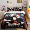 Green Day Hudební Skupina Umělecký Tisk Sada Ložního Povlečení Sada Povlaků na Peřinu Povlak na Peřinu Povlaky na Polštáře  (1* Povlak na přikrývku 2* Povlaky na polštář, bez výplně)