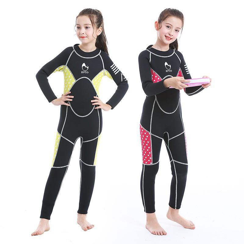 3mm Kids Wetsuit Full Body Long Sleeve Snorkeling Swimming Surfing UV Protection Jellyfish Safety
