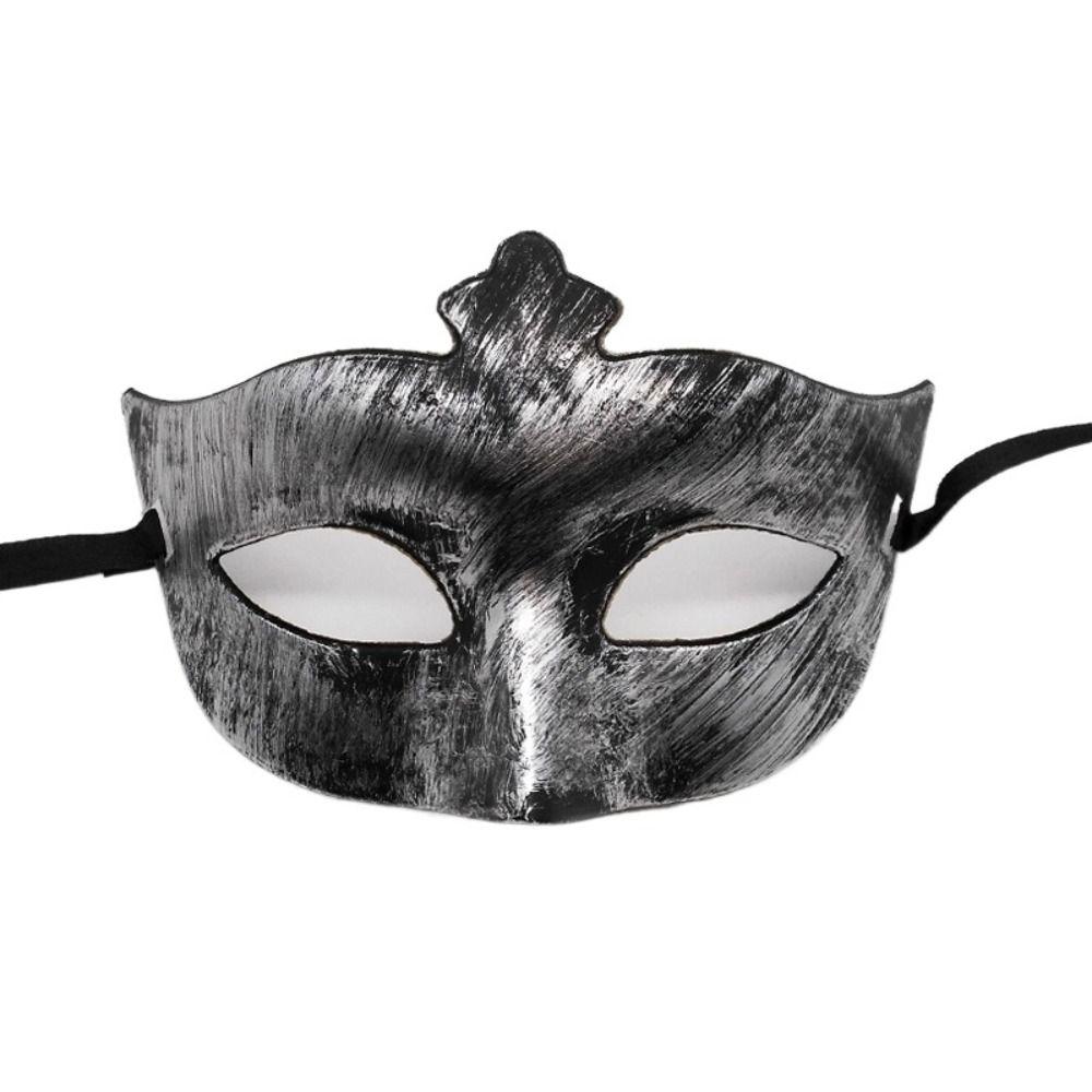 Retro Halloween Masks Plastic Half Face Mask Stage Performance Props Jazz Flat Head Mask Women