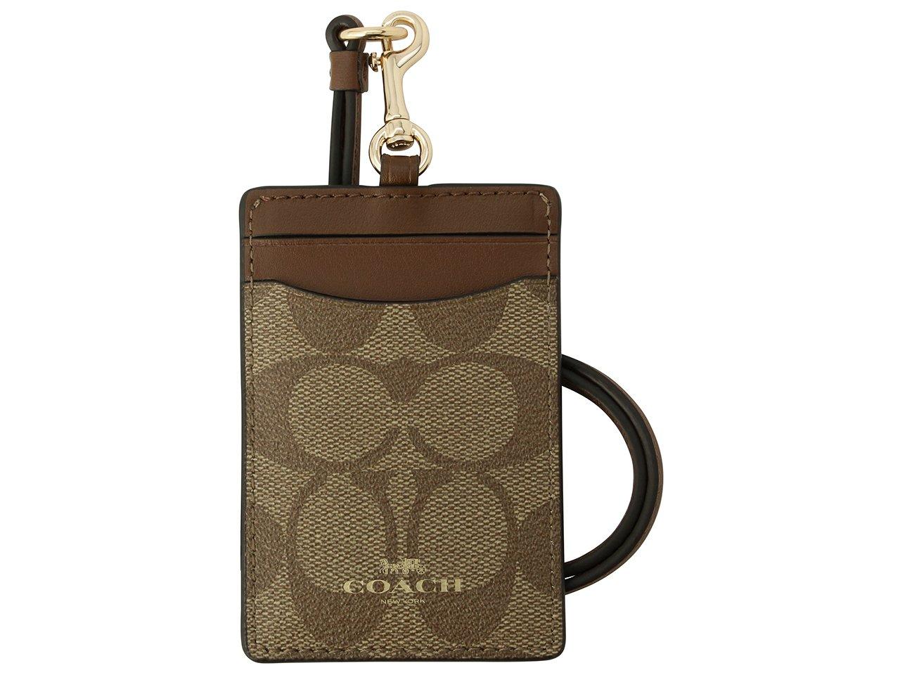 

Coach Card ID Card Pass Commuter Pass Neck 63274 57311 Case, Holder, Case, Case, Women s, Outlet, Strap, (Khaki/Saddle Brown/Beige)