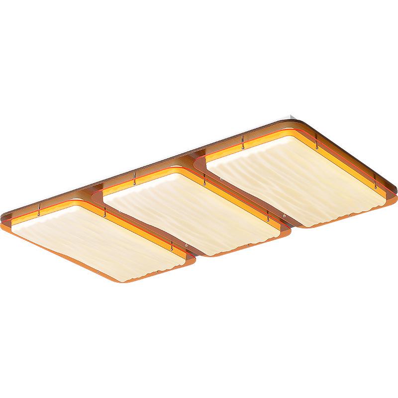 2025 Chinese Bauhaus Retro Rectangular Ceiling Light: High-End Living Room Fixture