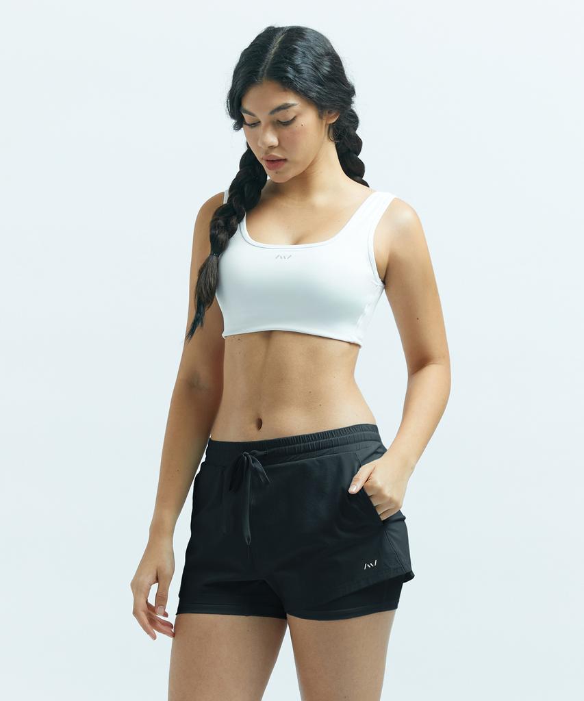 Leijibi Freemove Running Essentials Women'S 3/4 Leggings Shorts Black