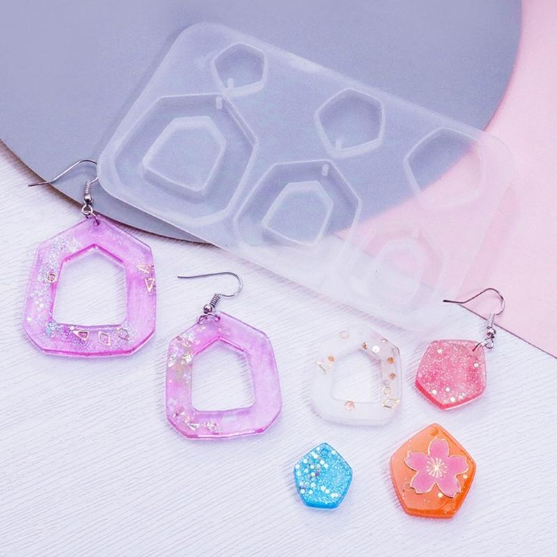 Sturdy Food Grade Silicone Mould Home Accessory for Crafting Unique Multiple Types Earrings and Pendants Daily Use