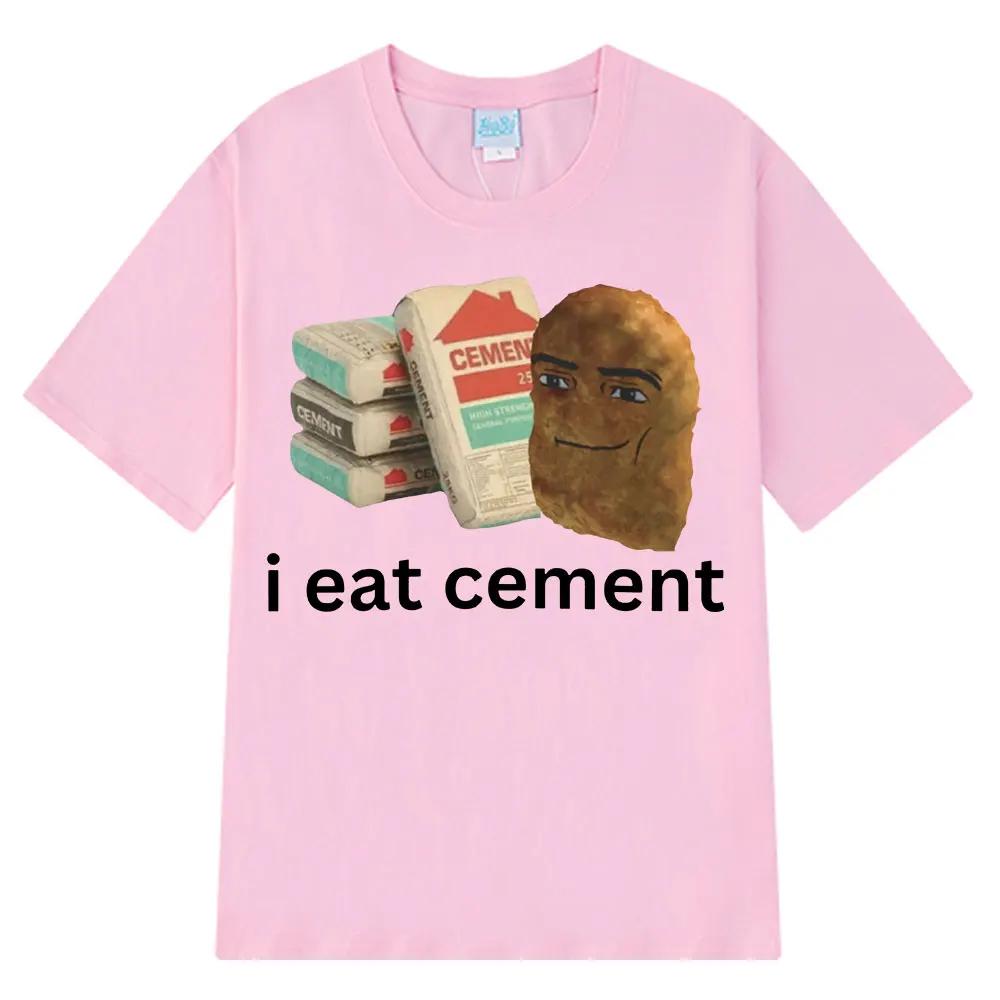 ZX Tee I Eat Cement Funny Chicken Nugget Meme T-shirt  Women  Casual Oversized T-shirts Harajuku Oversized T Shirts Streetwear