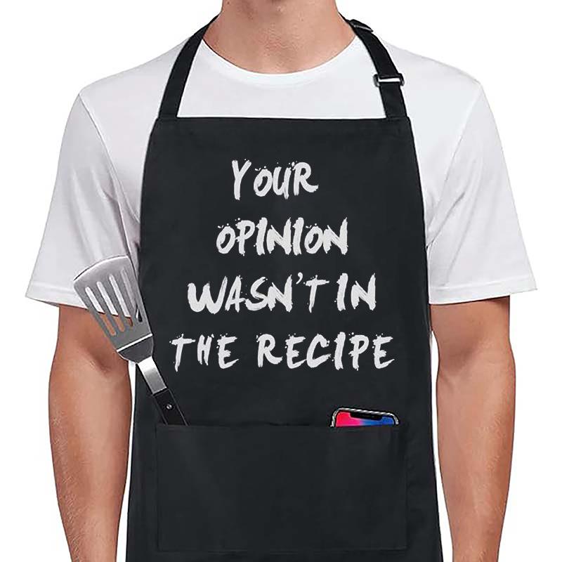 Unisex Hanging Neck Creative Letter Logo Apron for Couples - Ideal for Restaurants and Work