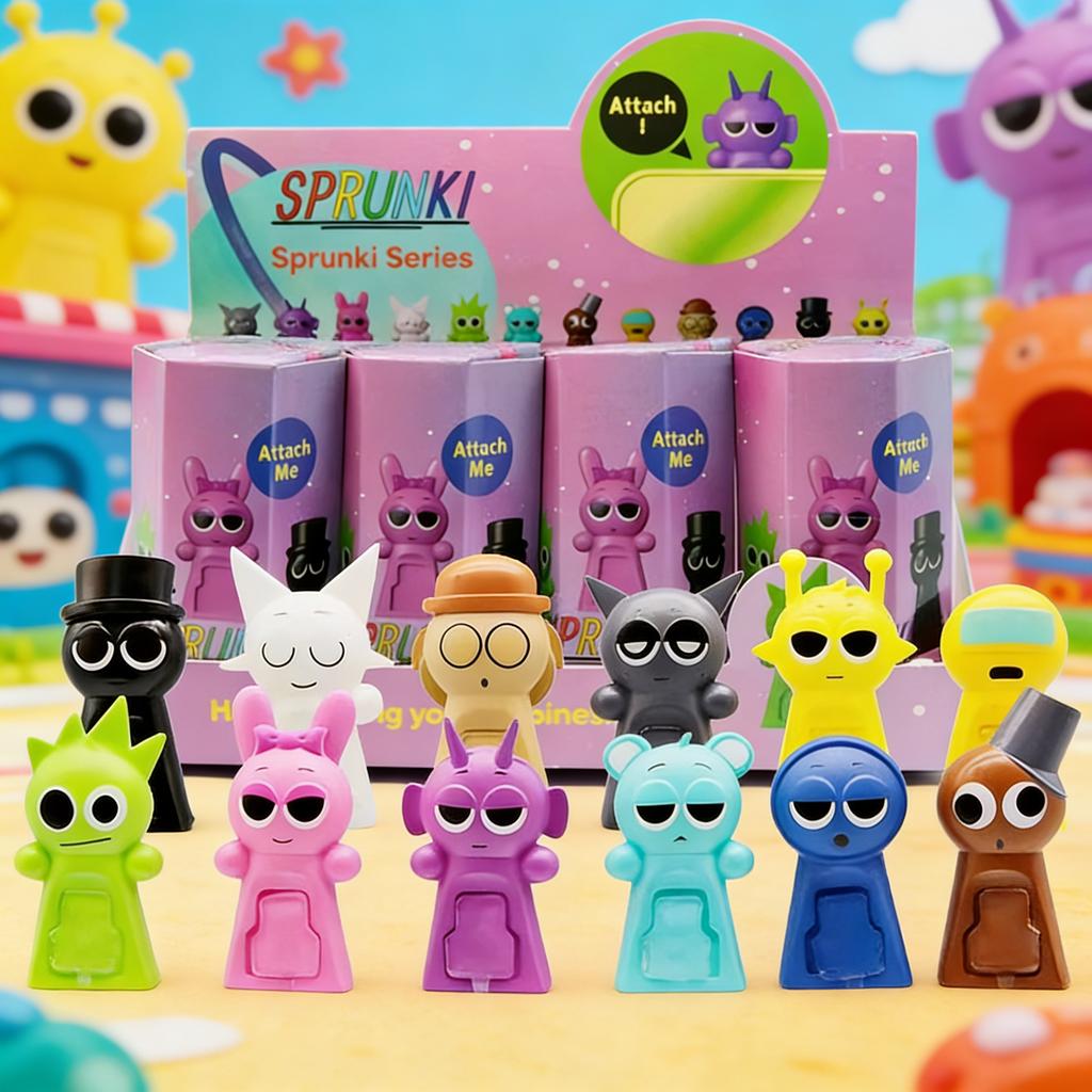 Sprunki Blind Bag Random 1-12Pcs Mini Action Figures Rhythm Game Cartoon Character PVC Collectible Ornament for Kids Fans