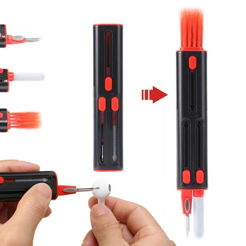 4 In 1 Multifunction Cleaner Kit For AirPods 3 2 1 Earbuds Cleaning Pen Keyboard Brush Bluetooth Earphones Case Cleaning Tools