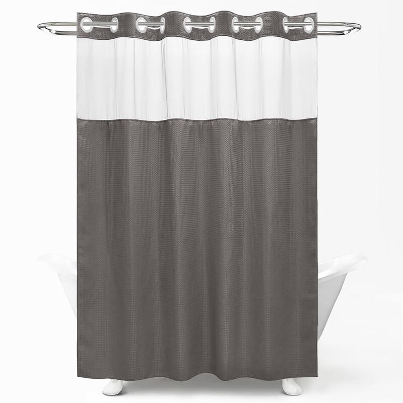 LISM Жаккардовая двухслойная шторка для душа в горошек