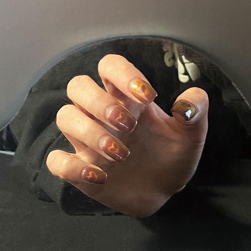 

Meiyi Yi Осень/Зима Маллард Отбеливание Кошачий Глаз Ногти - Короткий, Элегантный Дизайн Extra Small XS