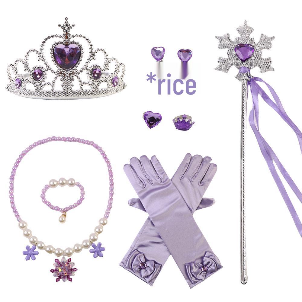 Frozen Princess Dress-Up Set: Necklace, Crown & Fairy Wand for Kids