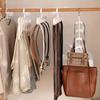 1PC No-Drill Rotating Bag Hanger Hooks-360° Rotating Multi-Functional Wardrobe Organizer,White Plastic Space-Saving Storage Rack
