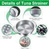 1 Pcs Can Filter Stainless Steel Canning Colander Vegetable and Fruit Can Filter Suitable for Beans Vegetables and Fruits Tuna