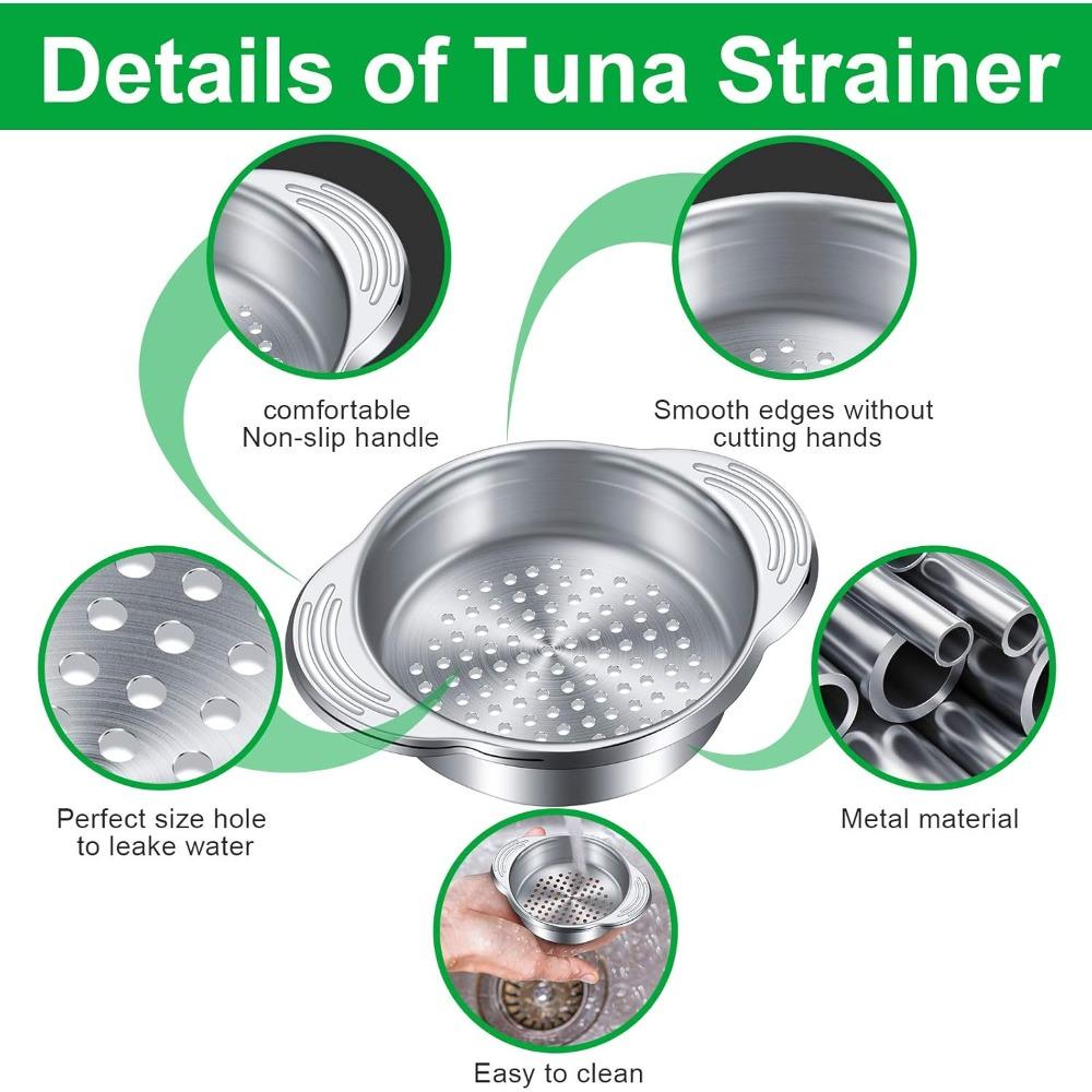 1 Pcs Can Filter Stainless Steel Canning Colander Vegetable and Fruit Can Filter Suitable for Beans Vegetables and Fruits Tuna