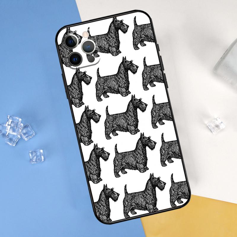 

Scottish Terrier Dog Phone Case For iPhone 16 Pro Max 13 12 Mini 11 14 15 Pro Max XR 16 15 Plus 16e Cover Shell iPhone 15