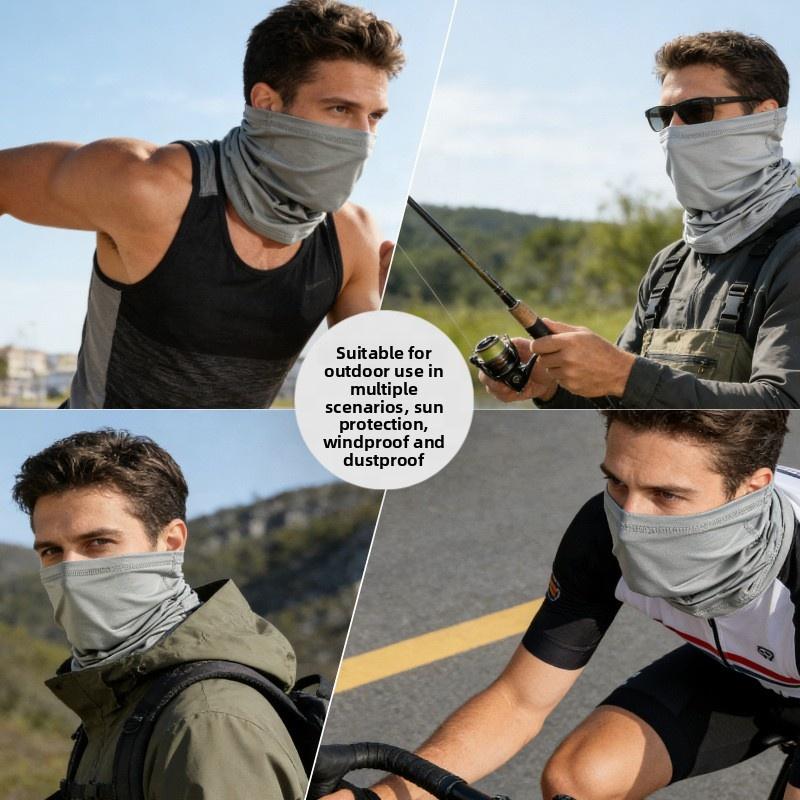 Polyester Ice Silk Cycling Mask Sunscreen Outdoor Sports Scarf & Face Towel for Men Women