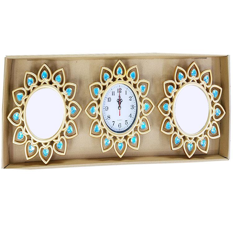 Living Room Wall Clock Home Table Sofa Background Wall Clock Modern Minimalist Abstract Art Wall Clock Triple Wall Clock
