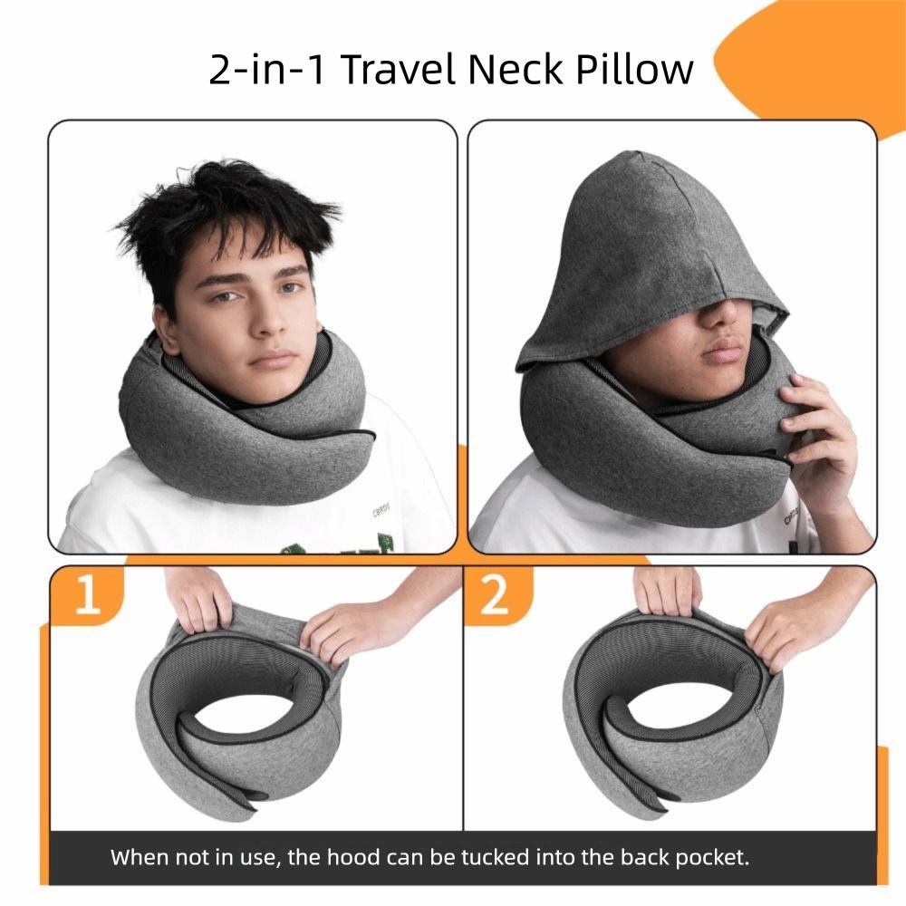 U-Shaped Travel Bag Pillow Memory Foam Headrest Gift Travel Neck Pillow Airplane Travel