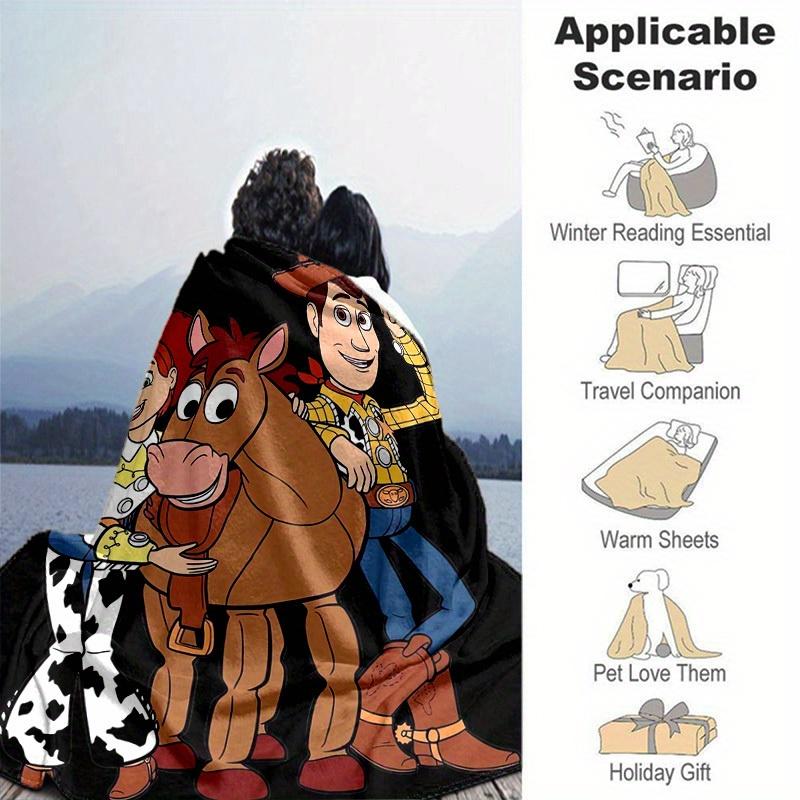 1 pezzo, Coperta Toy Story Jessie Woody Bullseye Arredo Casa, Coperta per Divano, Esterno, Idea Regalo, Flanella, Camera da Letto, Soggiorno, Viaggio, Campeggio, Uso in Auto