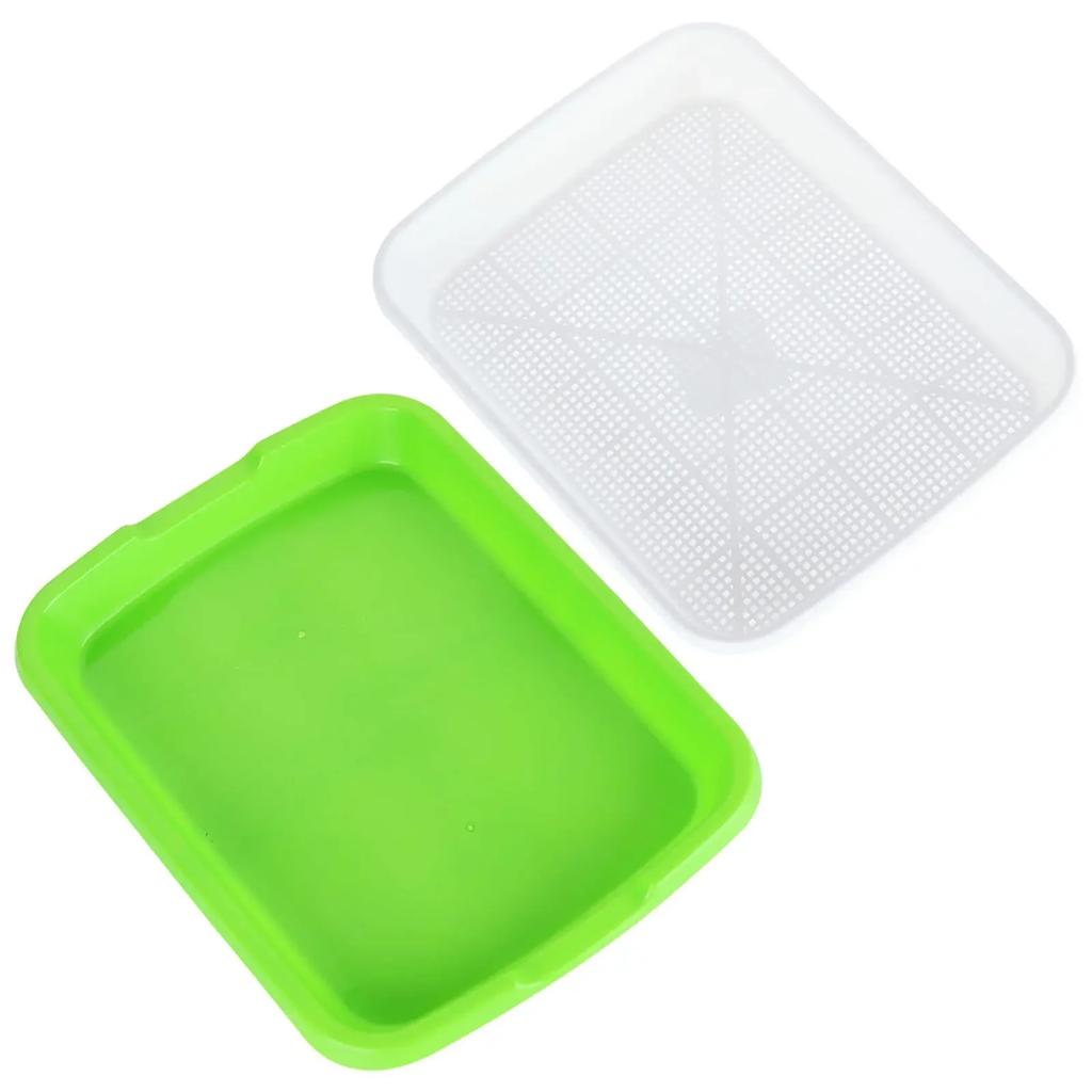 1PC Seed Sprouter Tray Wheatgrass Sprouting Pot Planter Soilless Bean Culture Hydroponic Nursery Plate Cat Grass Bonsai Seeds