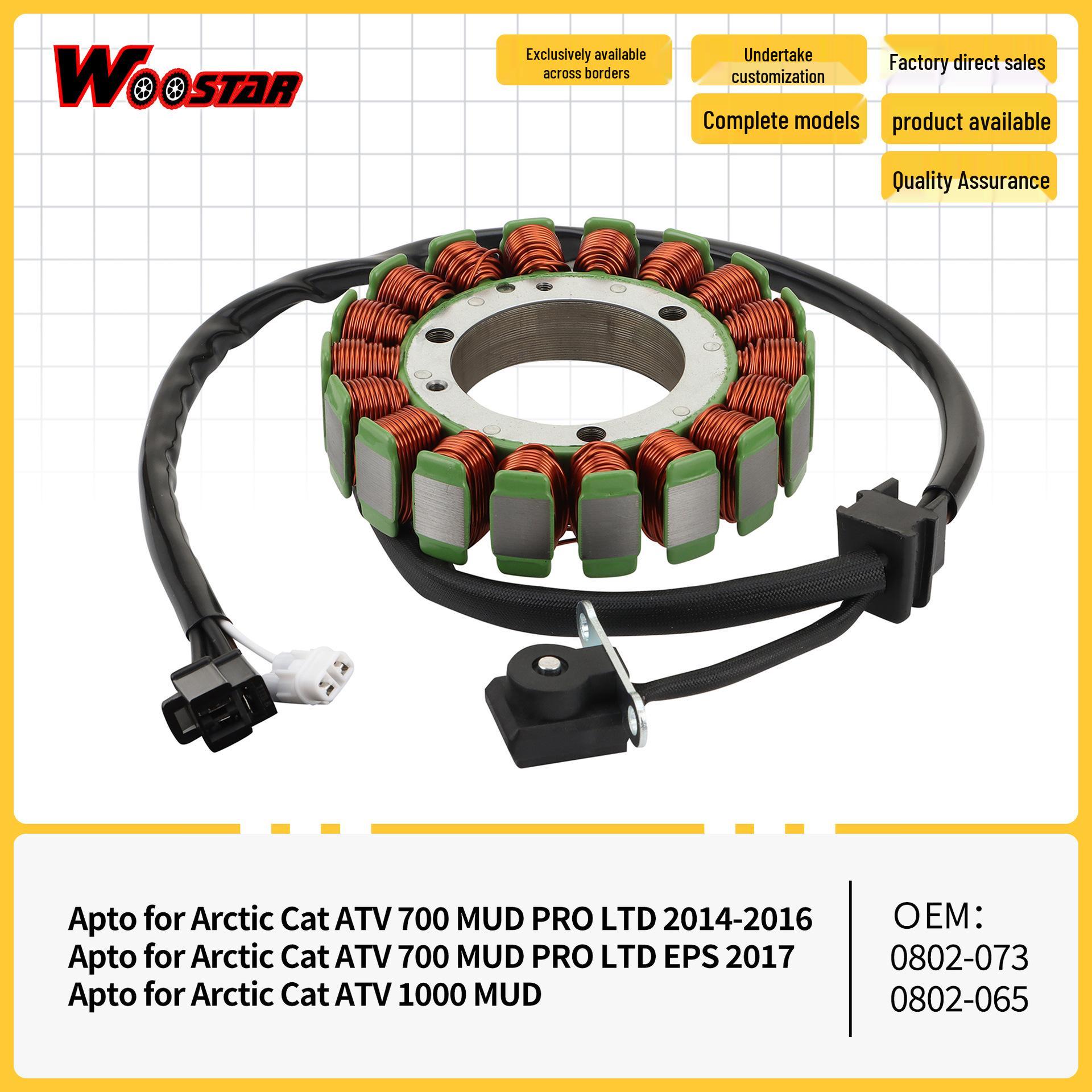 

ATV 700 MUD PRO LTD 14-16 EPS 17 Motorcycle Stator Coil 0802-073