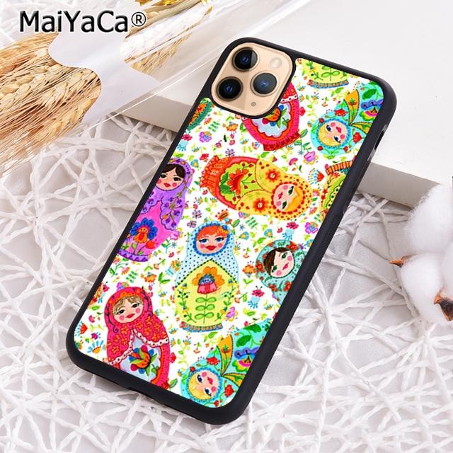 MaiYaCa Babushka Matryoshka Red Russian Doll Phone Case Cover For plus 11 12 13 14 pro max coque