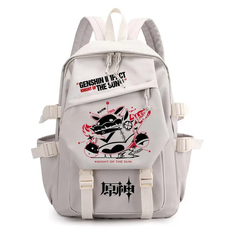 Genshin Impact Anime Cosplay Unisex Students School Bag Backpack Xiao Cartoon Bookbag Laptop Travel Rucksack Outdoor Kids Gifts