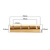 Brass Slotted Nut Durable Flat Bottom Guitars Parts 43mm for Bass Guitar Accessory